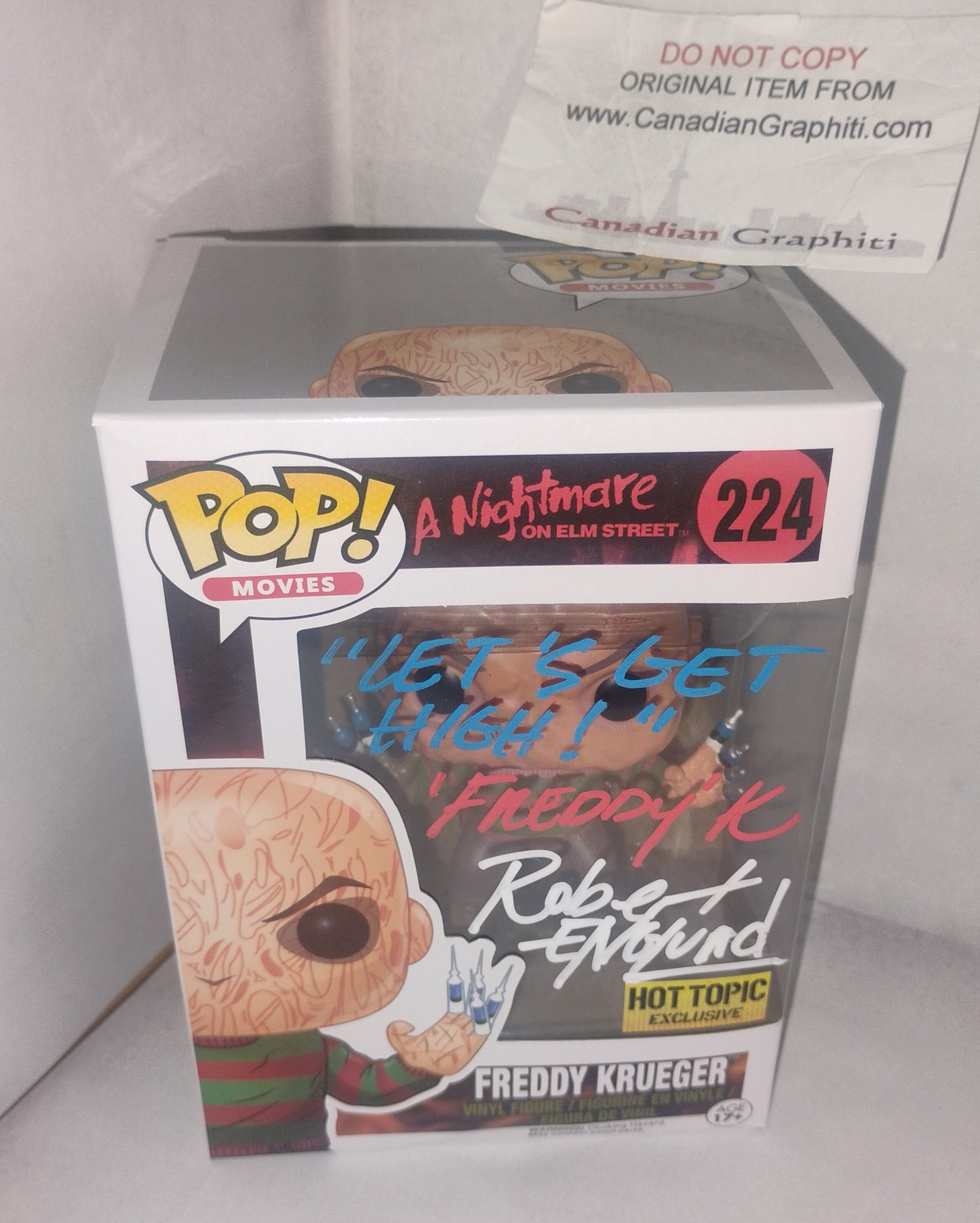 Robert Englund Hand Signed Autograph Freddy Krueger Funko Pop COA