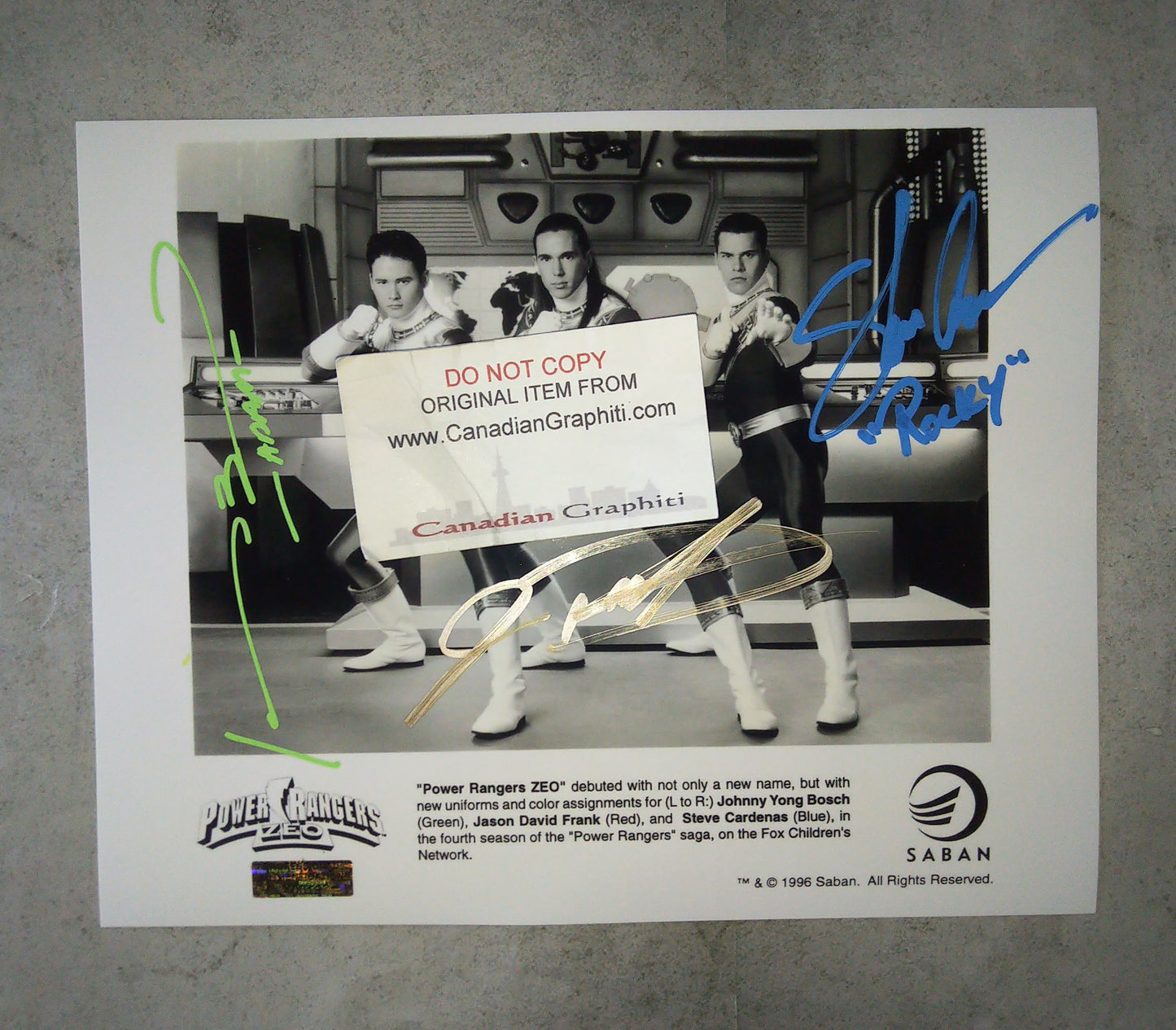 Power Rangers 3 Cast Hand Signed Autograph 8x10 Photo COA Jason David Frank