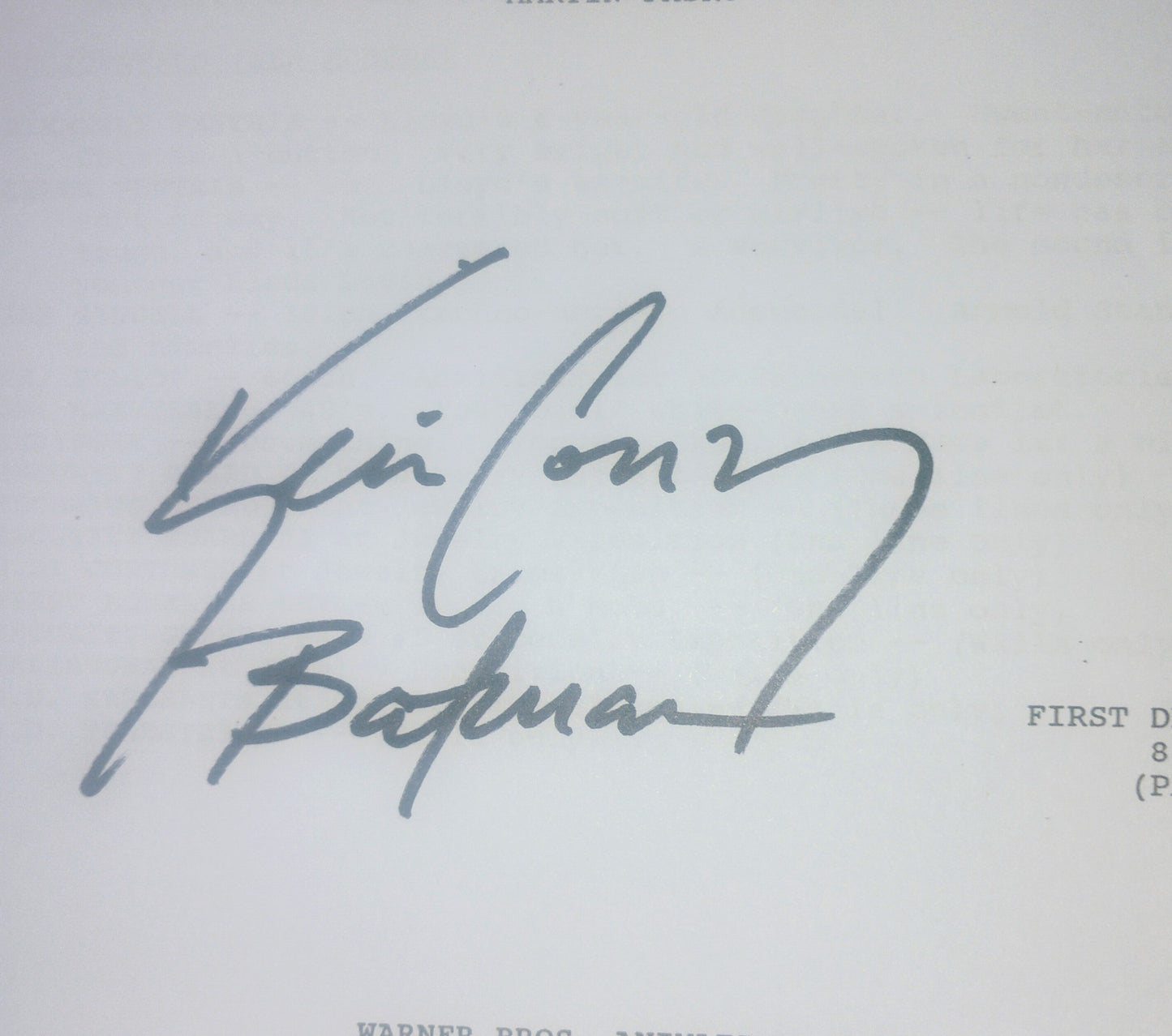 Kevin Conroy Hand Signed Autograph Batman Animated Series Script COA