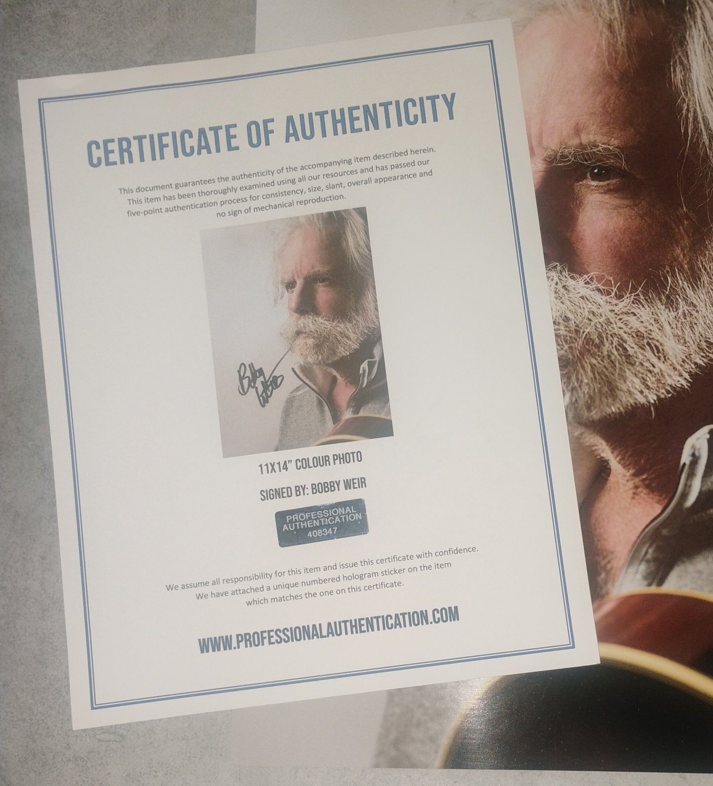 Bob Weir Hand Signed Autograph 11x14 Photo COA Grateful Dead