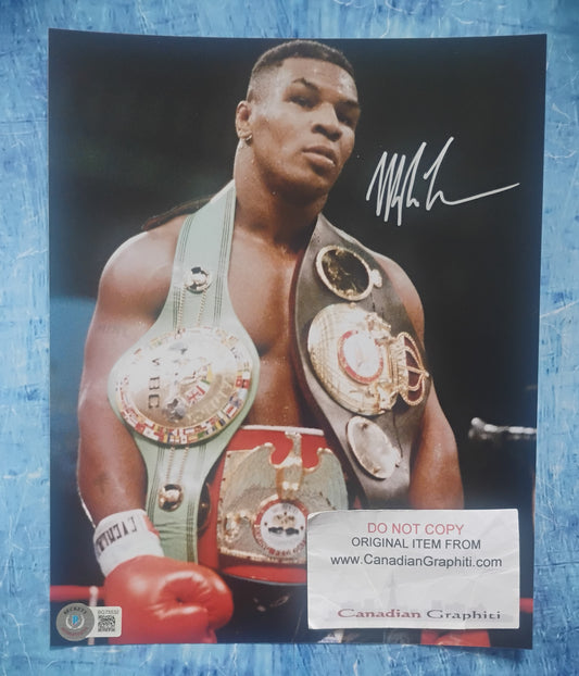 Mike Tyson Hand Signed Autograph 8x10 Photo BAS COA
