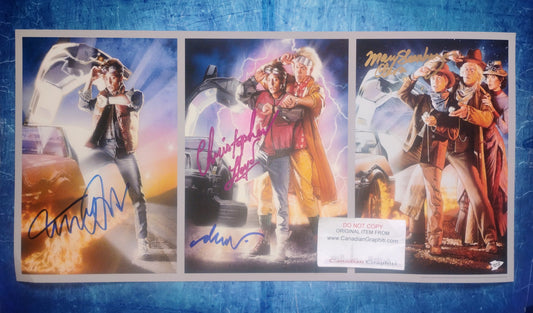 Back To The Future 4x Hand Signed Autograph Artwork Print COA Drew Struzan