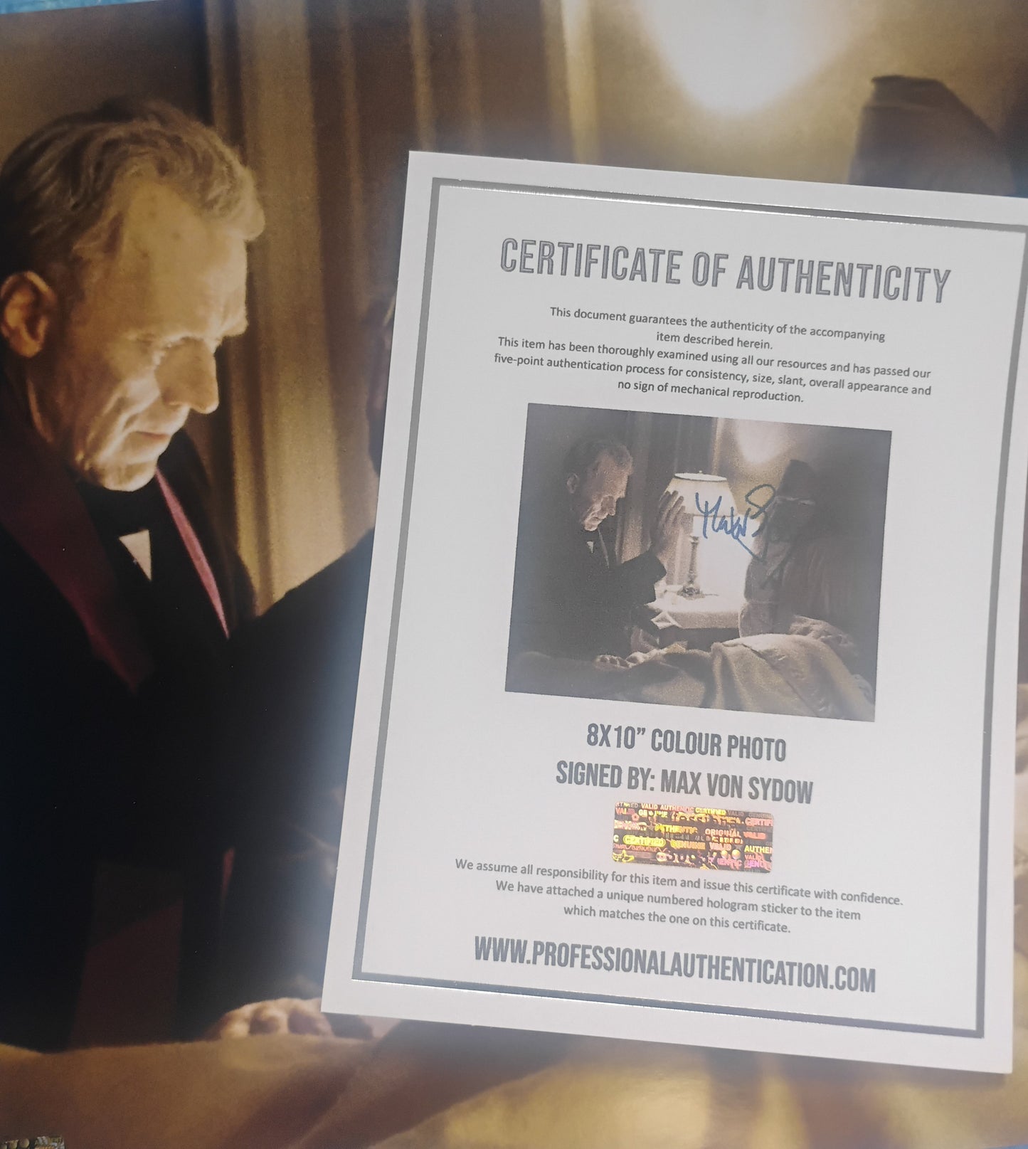 Max Von Sydow Hand Signed Autograph 8x10 Photo COA The Exorcist