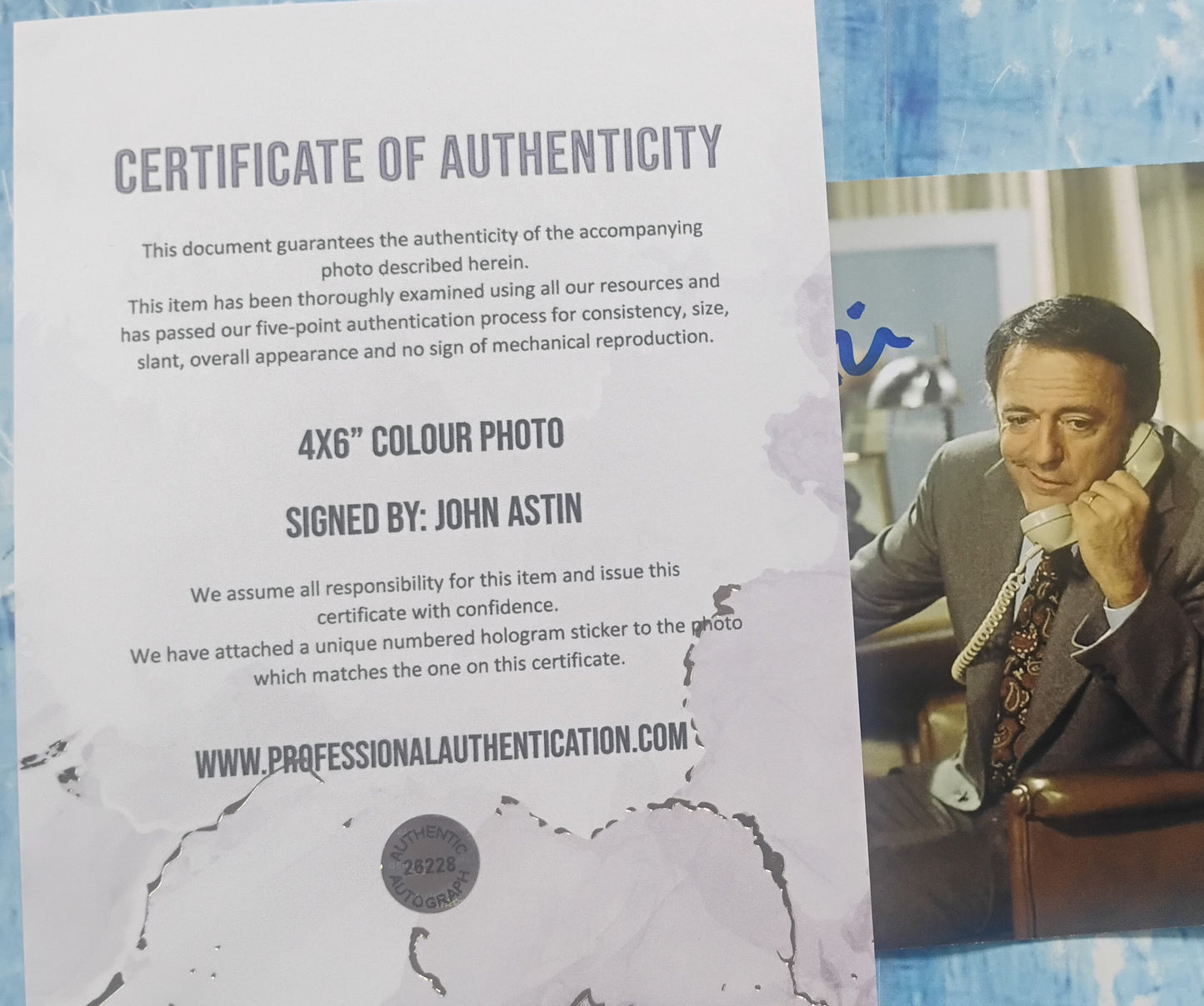 John Astin Hand Signed Autograph Photo COA Freaky Friday