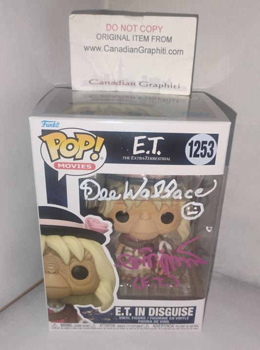 Dee Wallace & Matthew De Meritt Hand Signed Autograp E.T Funko Pop COA