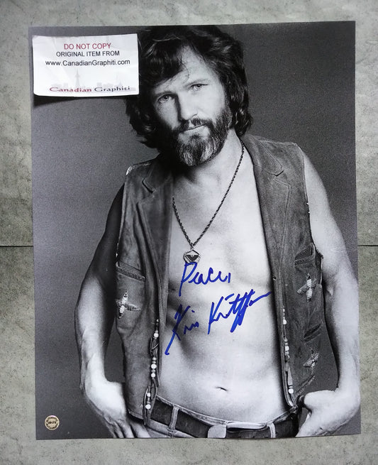 Kris Kristofferson Hand Signed Autograph 11x14 Photo COA