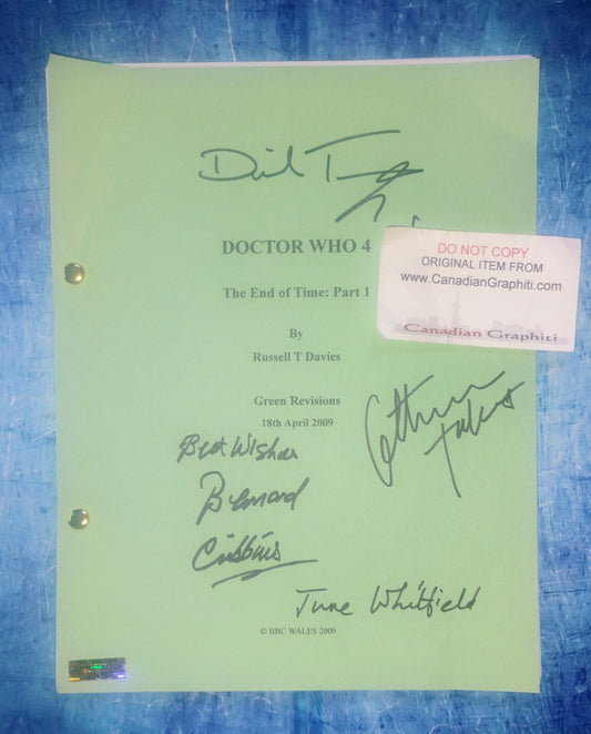 Doctor Who 4x Hand Signed Autograph Script COA David Tennant