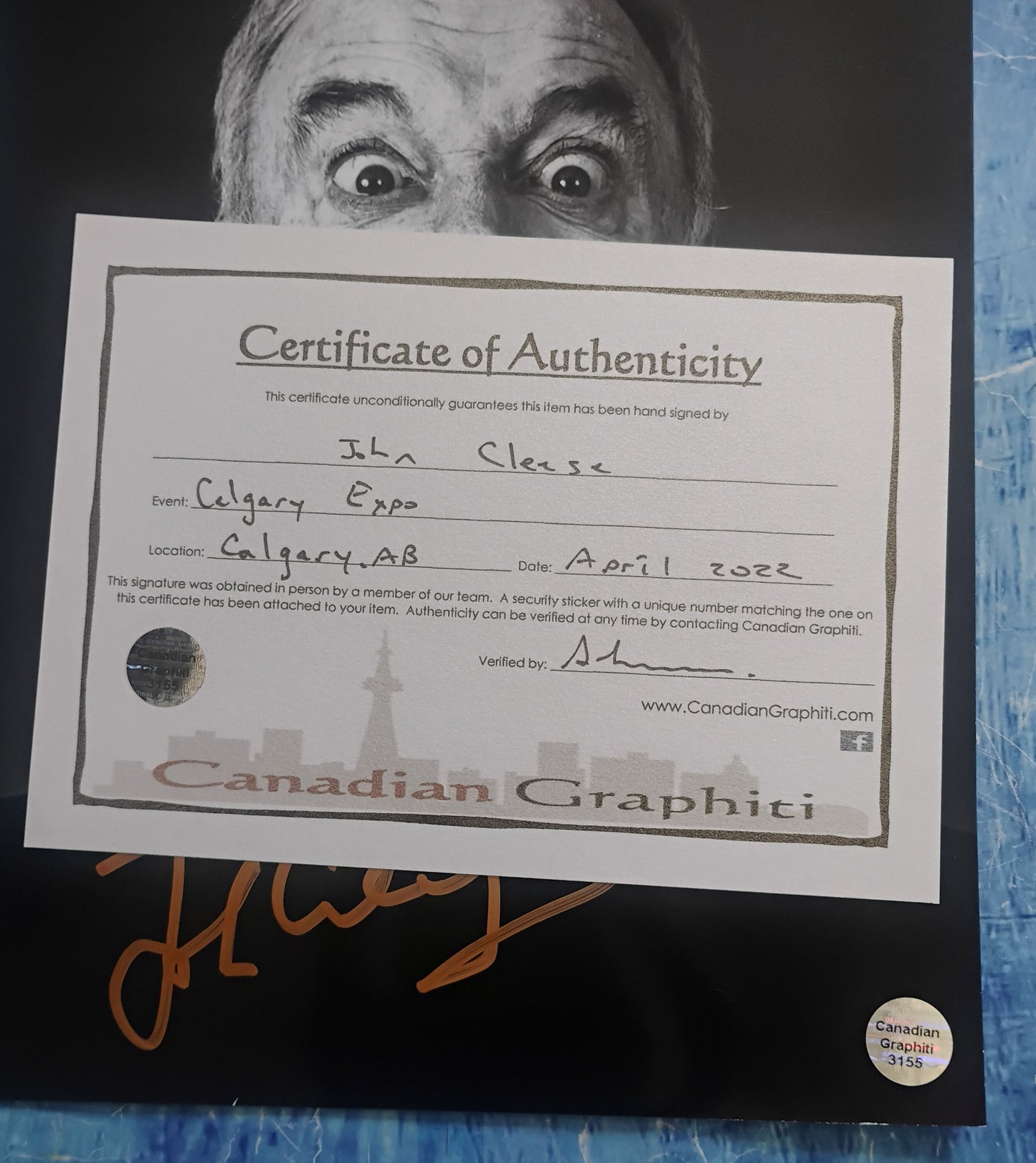 John Cleese Hand Signed Autograph 8x10 Photo COA