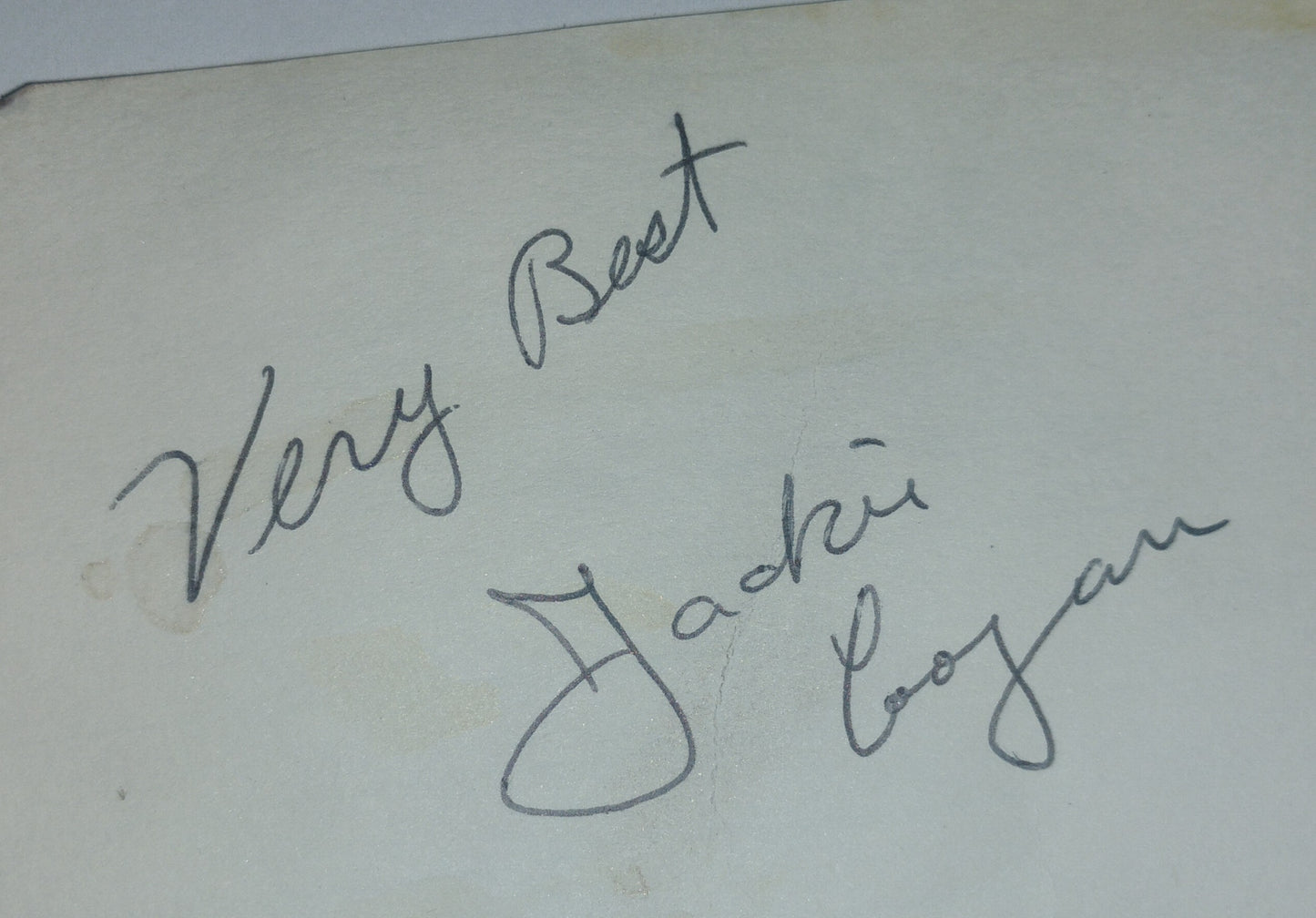 Jackie Coogan Hand Signed Autograph Index Card COA The Addams Family