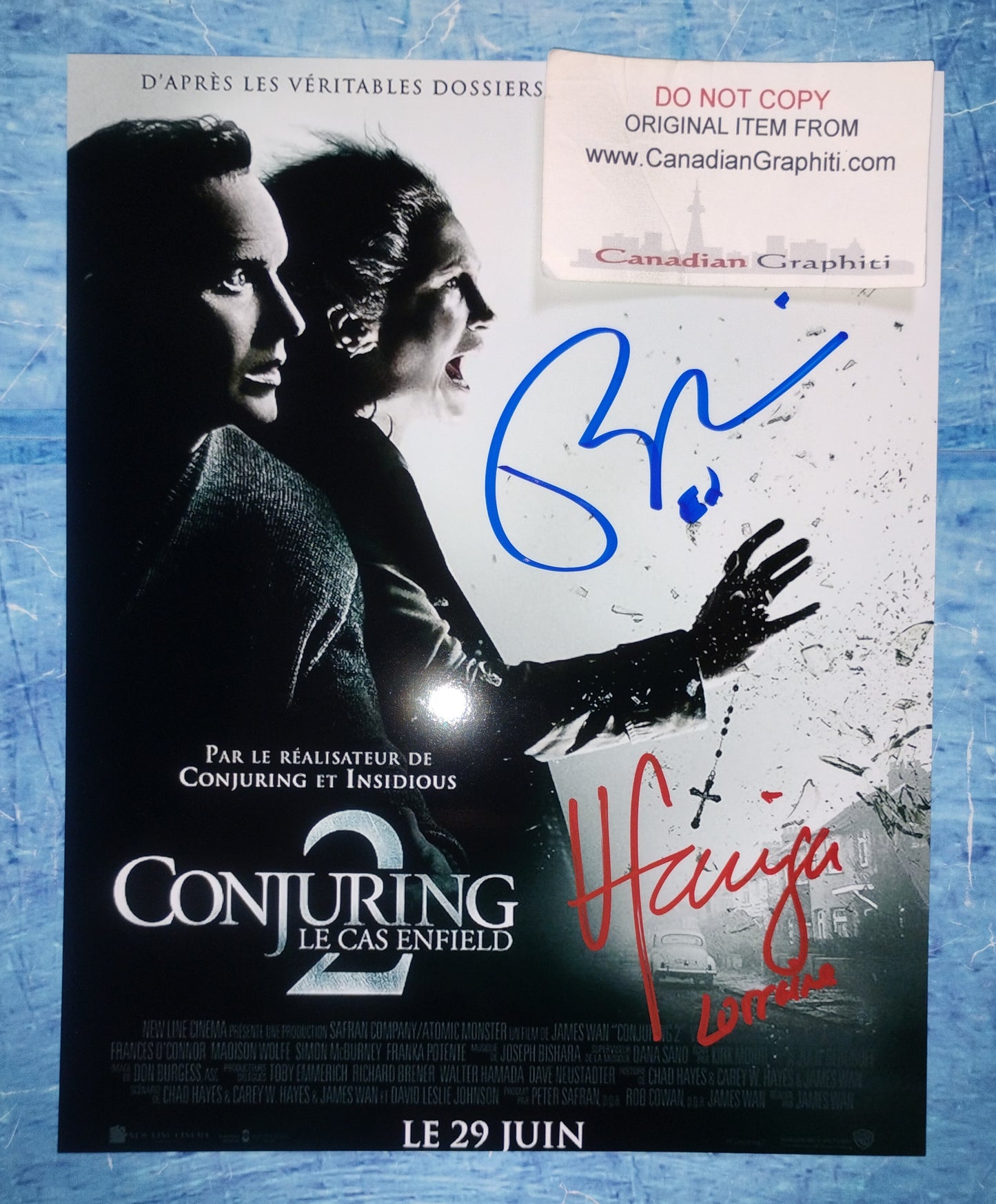 Vera Farmiga & Patrick Wilson Hand Signed Autograph 8x10 Photo COA The Conjuring