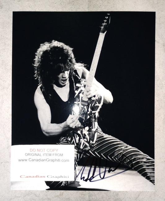 Eddie Van Halen Hand Signed Autograph 8x10 Photo COA