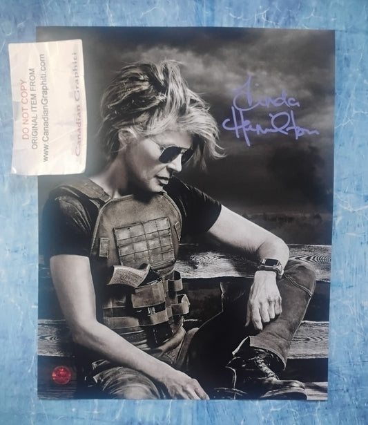Linda Hamilton Hand Signed Autograph 8x10 Photo COA The Terminator
