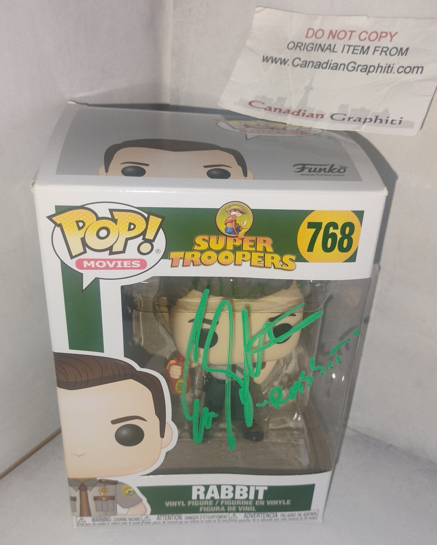 Erik Stolhanske Hand Signed Autograph Super Troopers Funko Pop COA