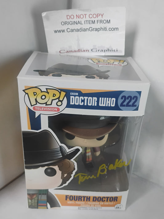 Tom Baker Hand Signed Autograph Doctor Who Funko Pop JSA COA