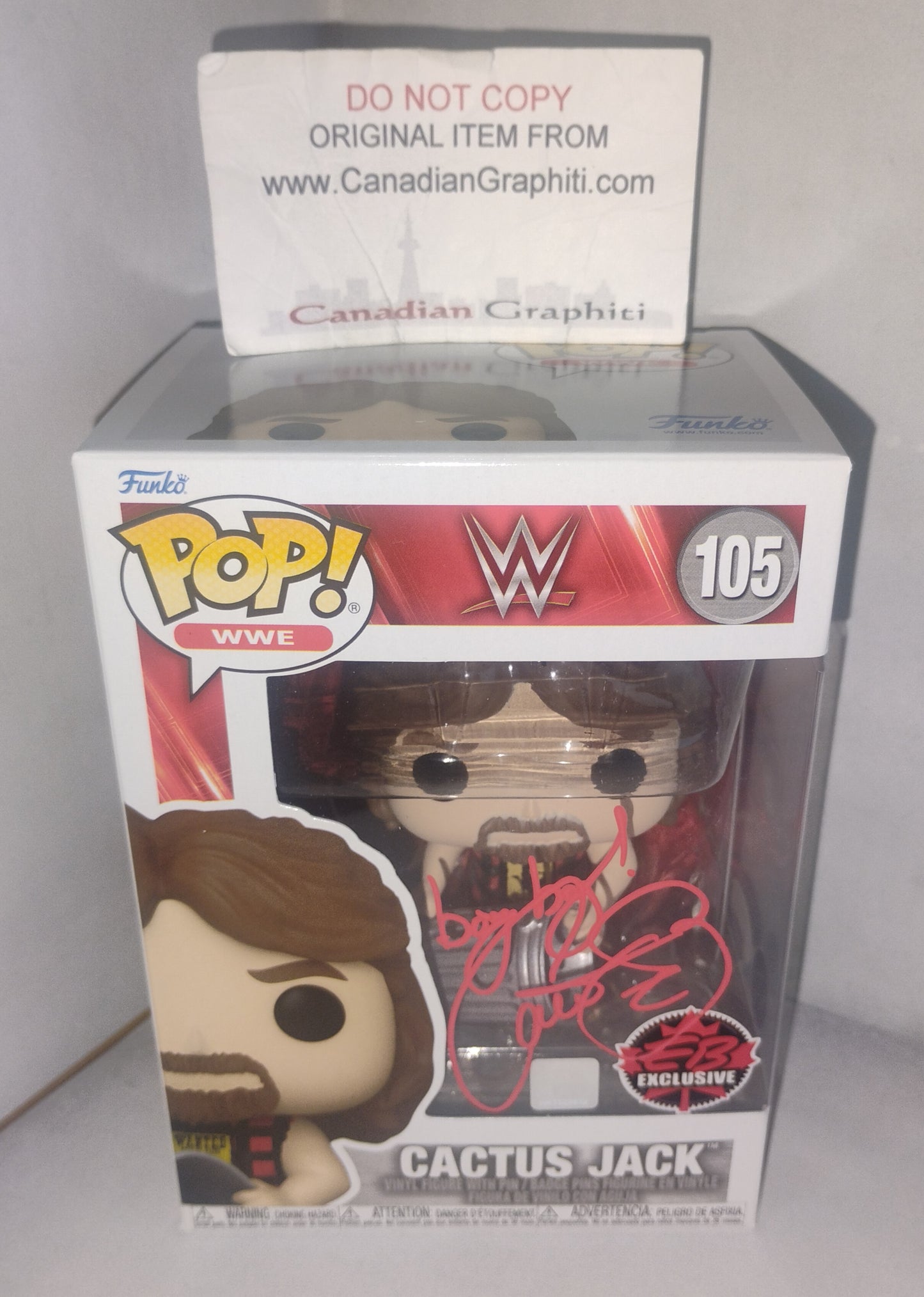 Mick Foley Hand Signed Autograph Cactus Jack Funko Pop JSA COA
