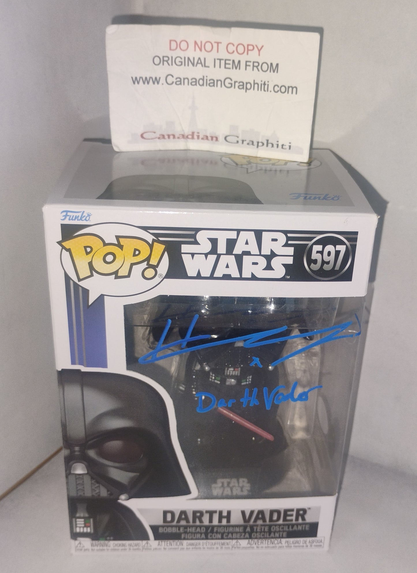 Hayden Christensen Hand Signed Autograph Funko Pop JSA COA Star Wars Darth Vader