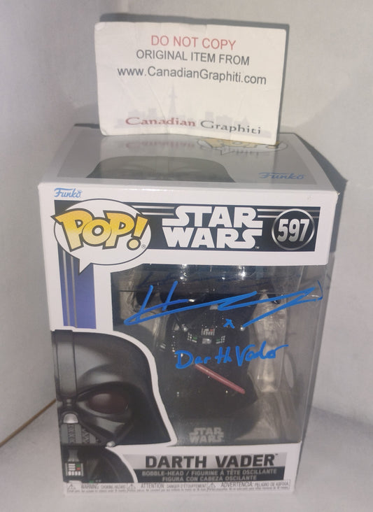 Hayden Christensen Hand Signed Autograph Funko Pop JSA COA Star Wars Darth Vader