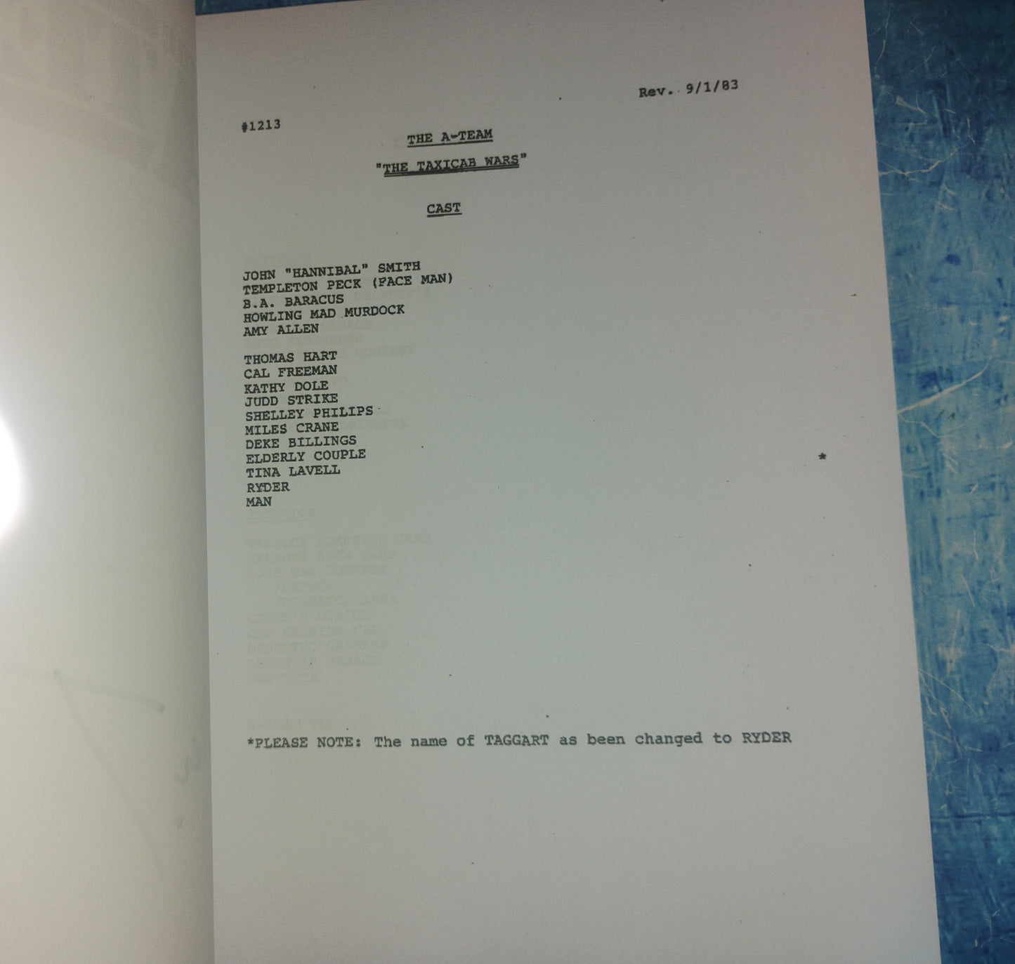Mr T Hand Signed Autograph The A-Team Script OPix COA