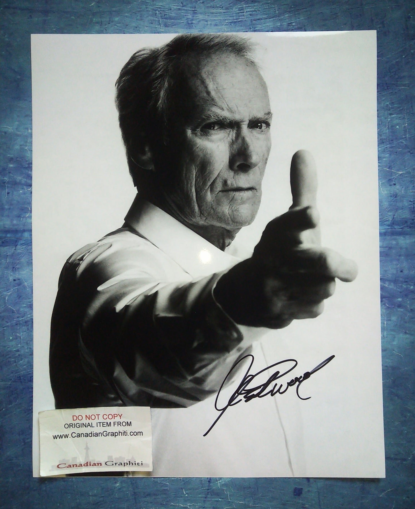 Clint Eastwood Hand Signed Autograph 11x14 Photo COA