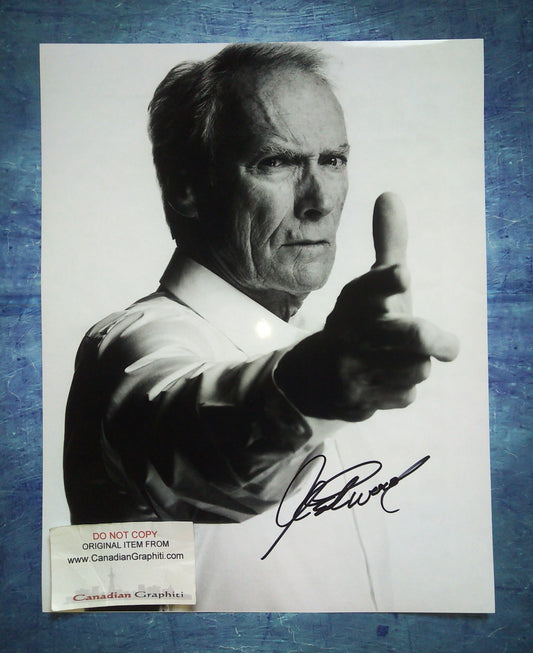 Clint Eastwood Hand Signed Autograph 11x14 Photo COA