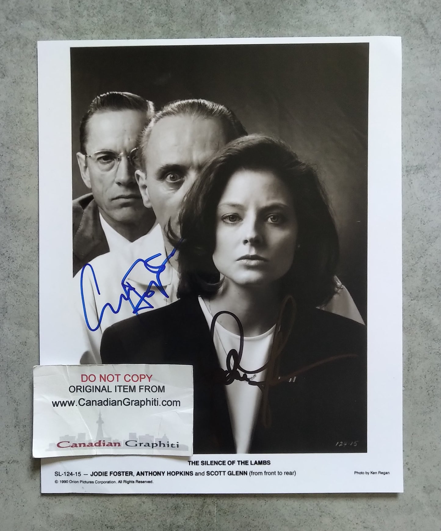 Jodie Foster & Anthony Hopkins Hand Signed Autograph 8x10 Photo COA Silence Of The Lambs