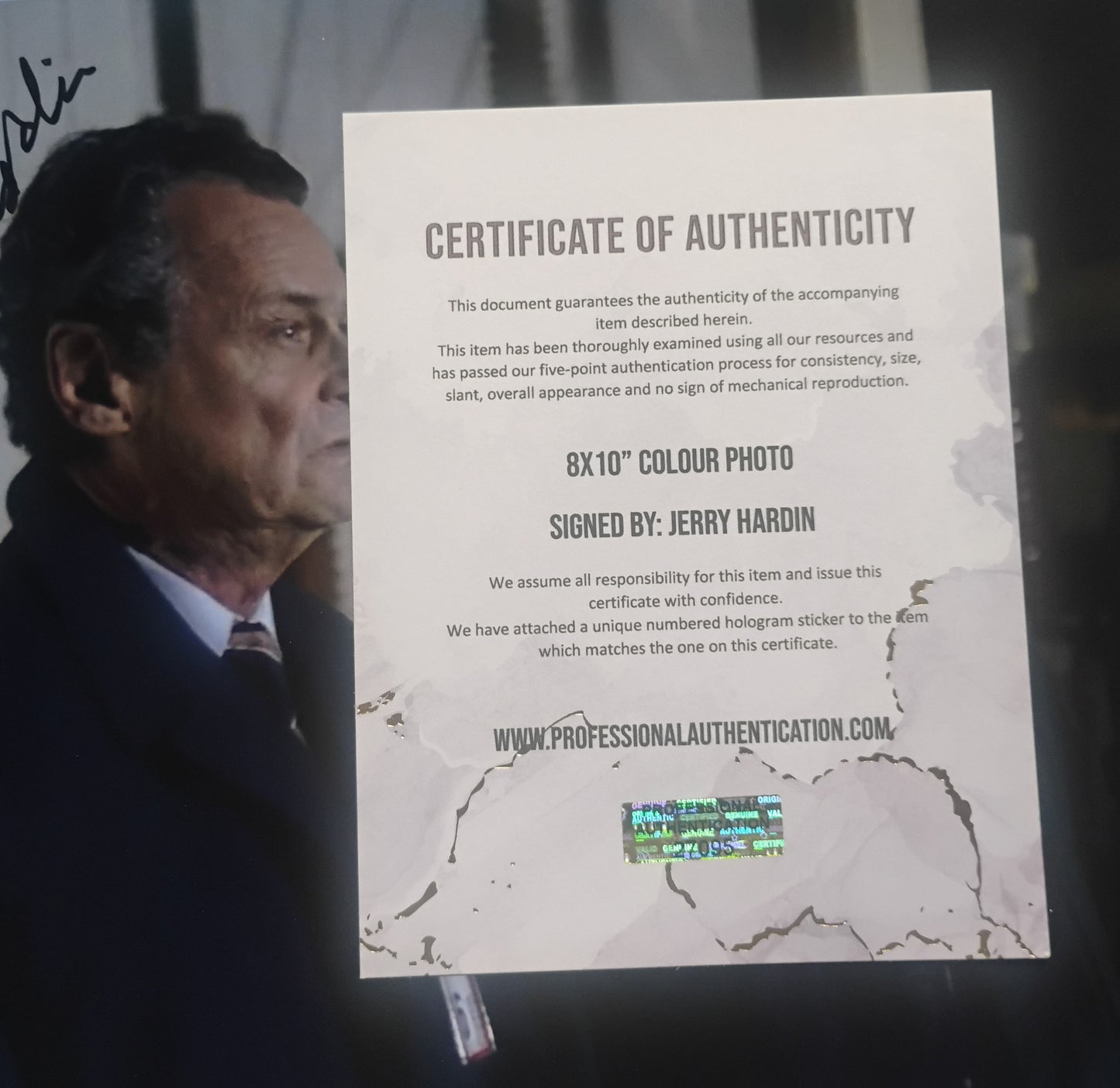 Jerry Hardin Hand Signed Autograph 8x10 Photo COA X-Files