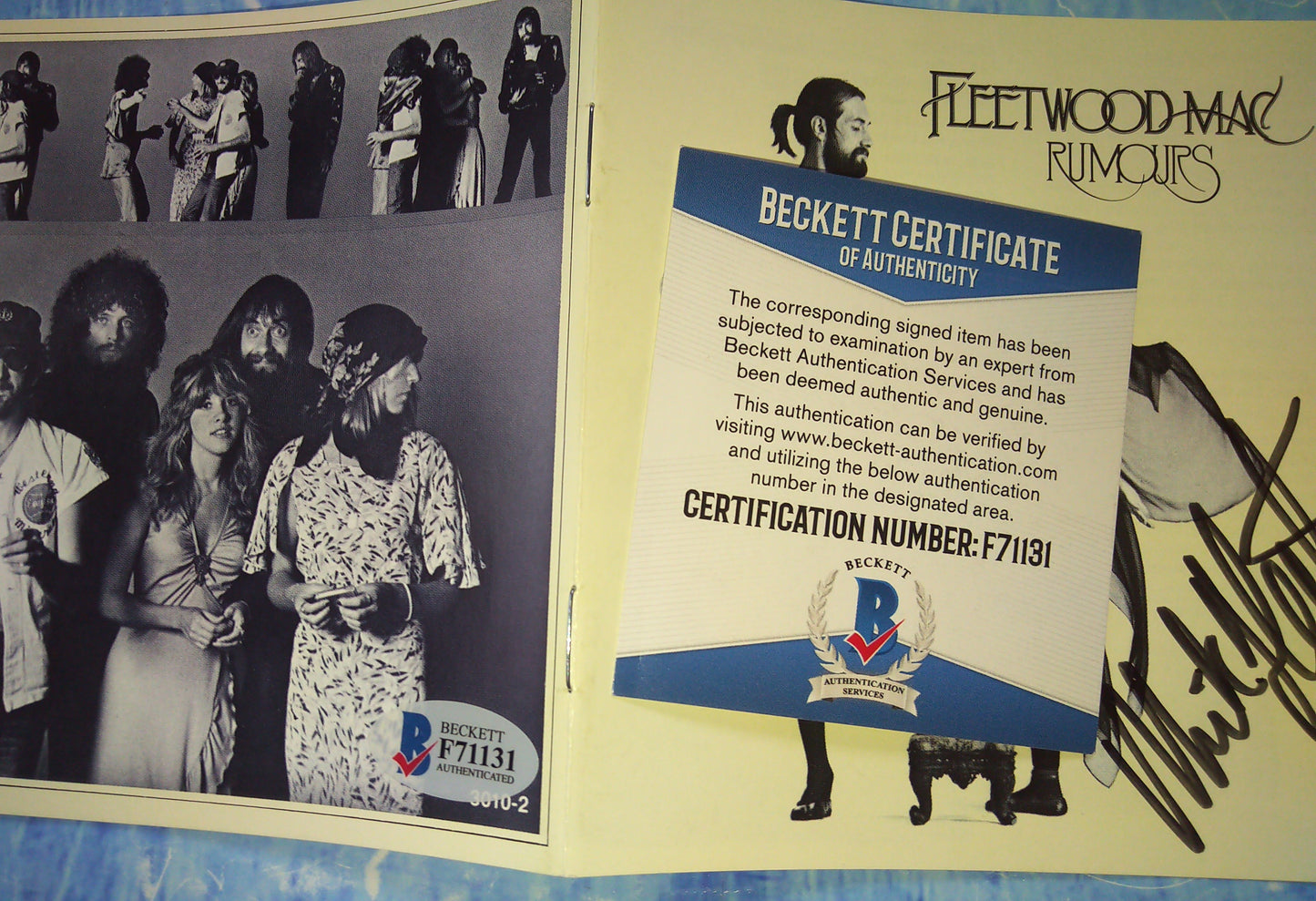 Mick Fleetwood Hand Signed Autograph Rumours CD Booklet BAS COA