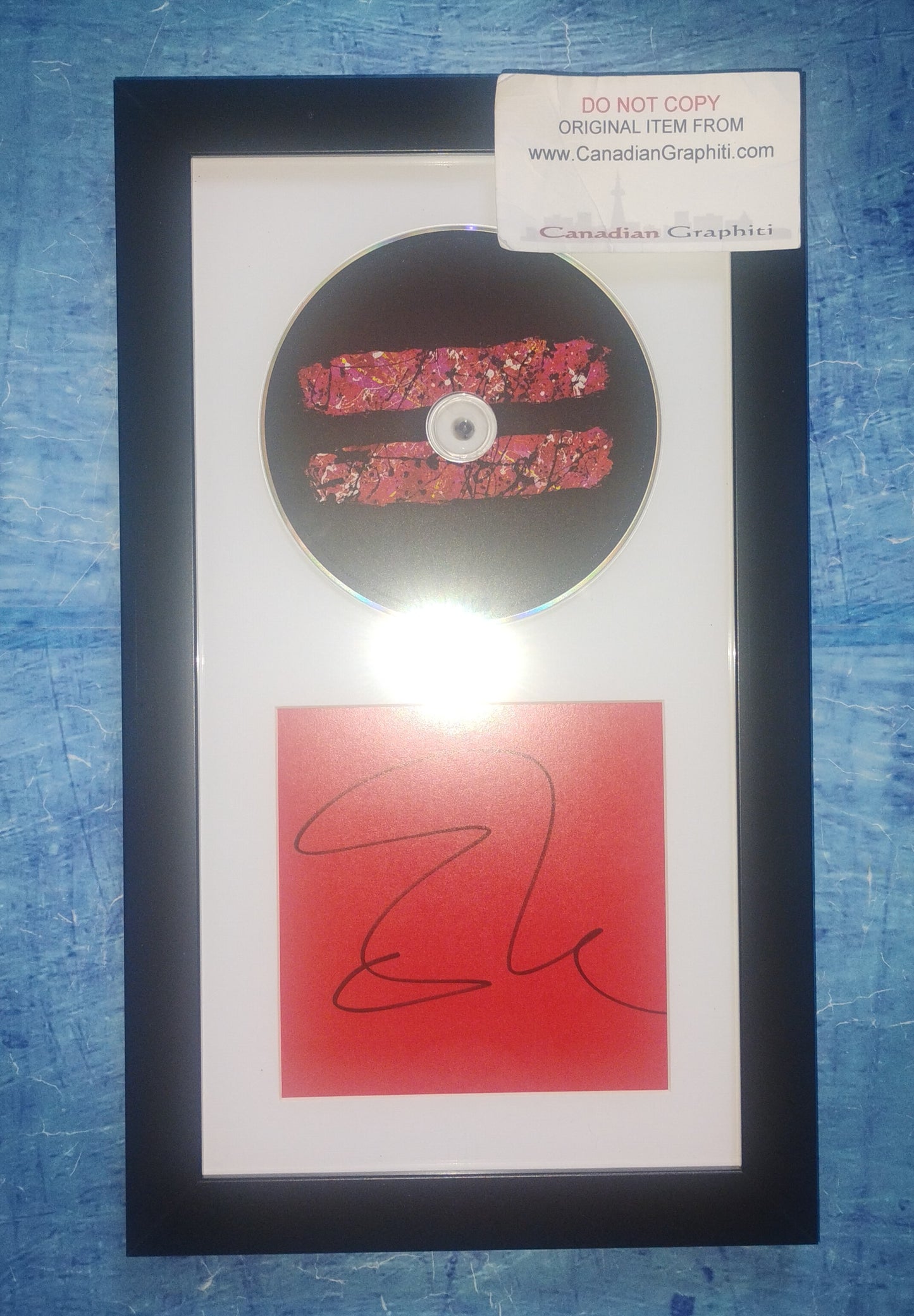 Ed Sheeran Hand Signed Autograph Equals CD Framed BAS COA