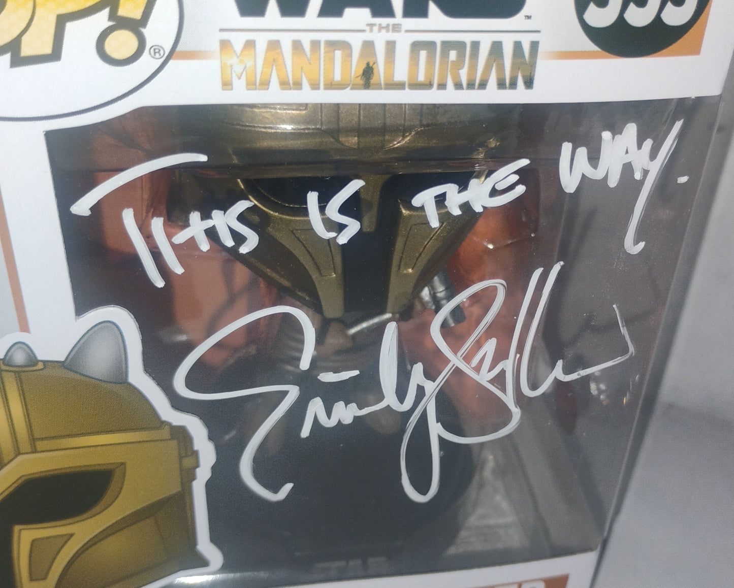 Emily Swallow Hand Signed Autograph Funko Pop JSA COA Star Wars The Armorer