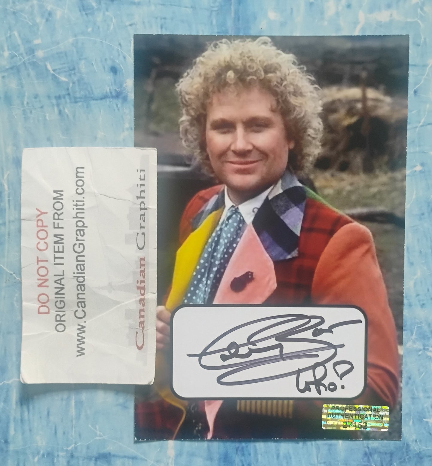 Colin Baker Hand Signed Autograph Photo COA Doctor Who
