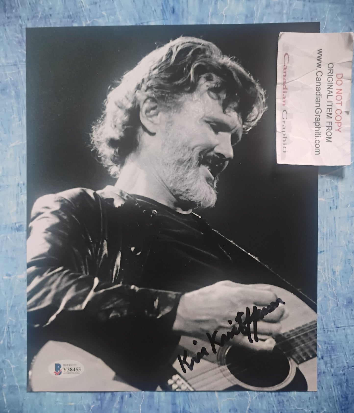 Kris Kristofferson Hand Signed Autograph 8x10 Photo BAS COA