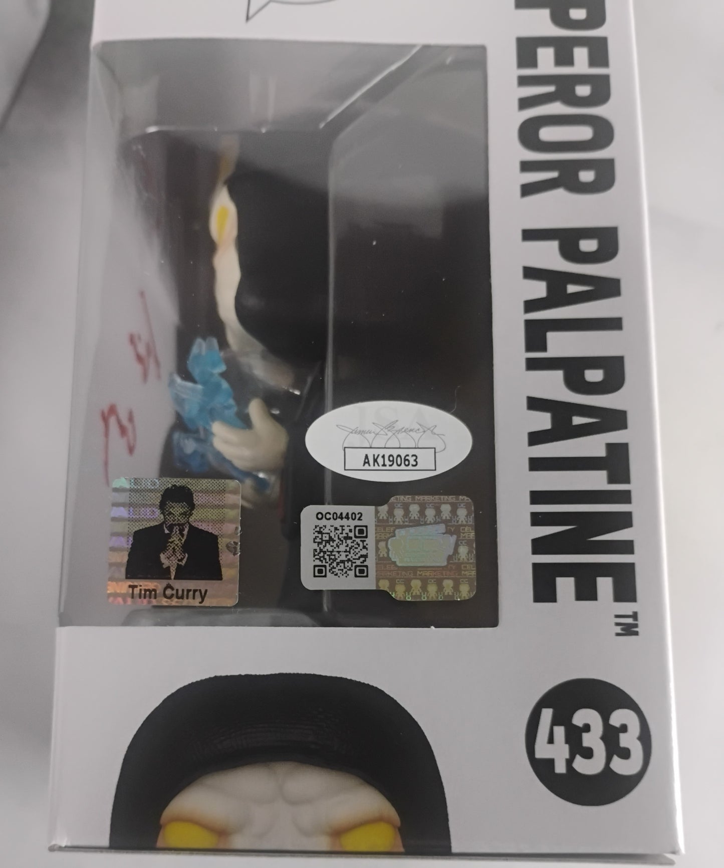 Tim Curry Hand Signed Autograph Emperor Palpatine Funko Pop JSA COA Star Wars