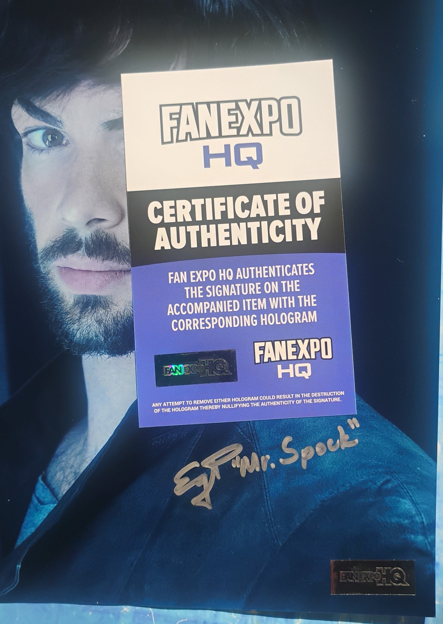 Ethan Peck Hand Signed Autograph 8x10 Photo COA Star Trek Spock