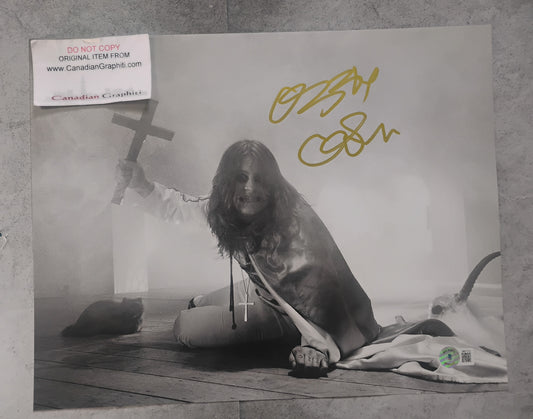 Ozzy Osbourne Hand Signed Autograph 11x14 Photo BAS COA