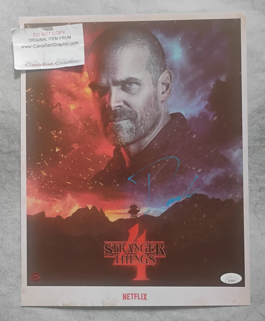 David Harbour Hand Signed Autograph 11x14 Photo JSA COA Stranger Things