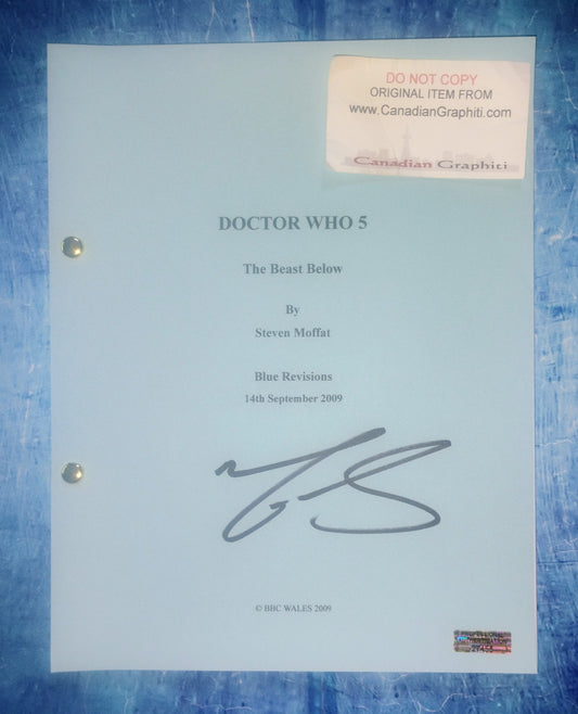 Matt Smith Hand Signed Autograph Doctor Who Script COA