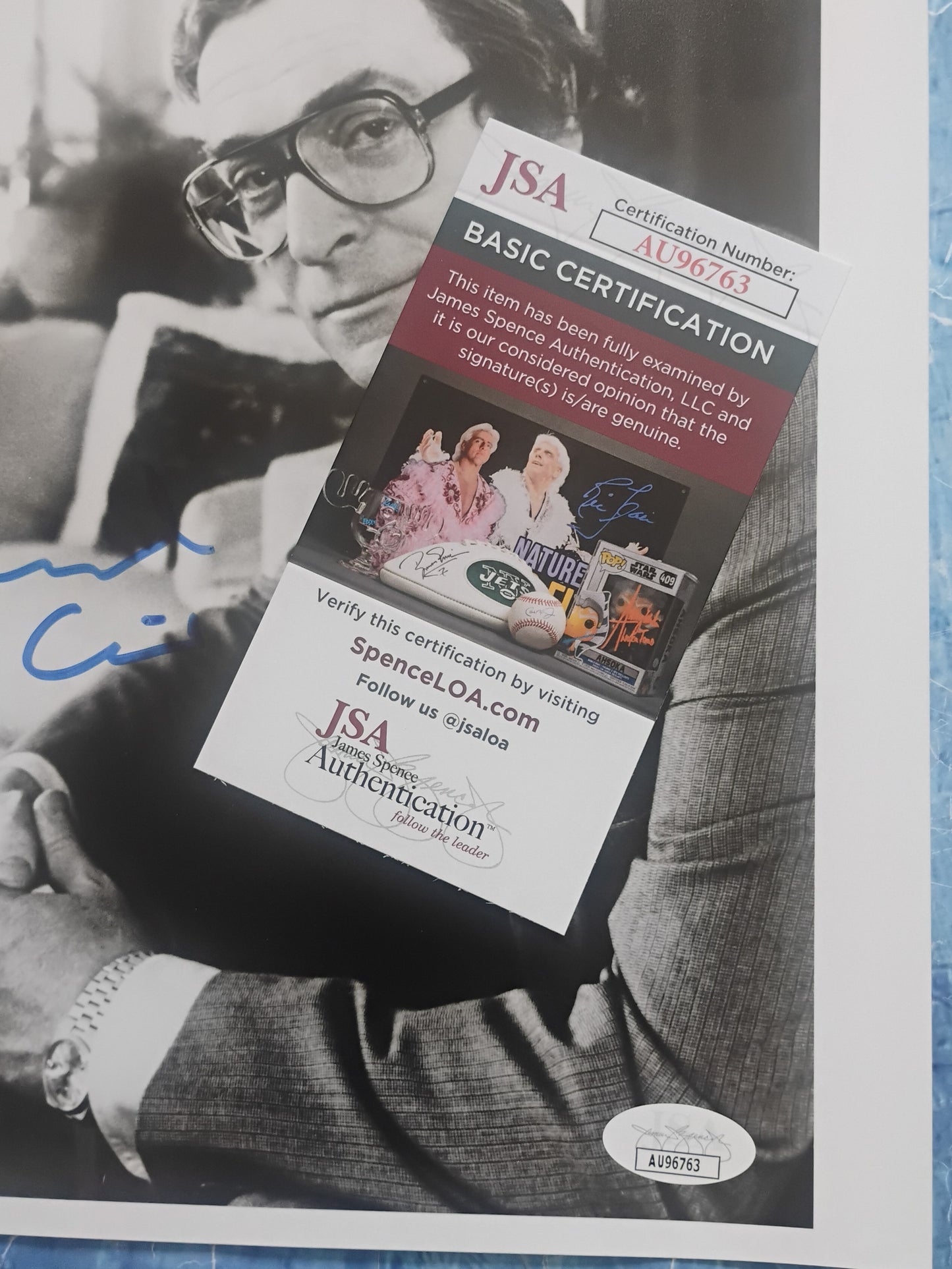 Michael Caine Hand Signed Autograph 8x10 Photo JSA COA