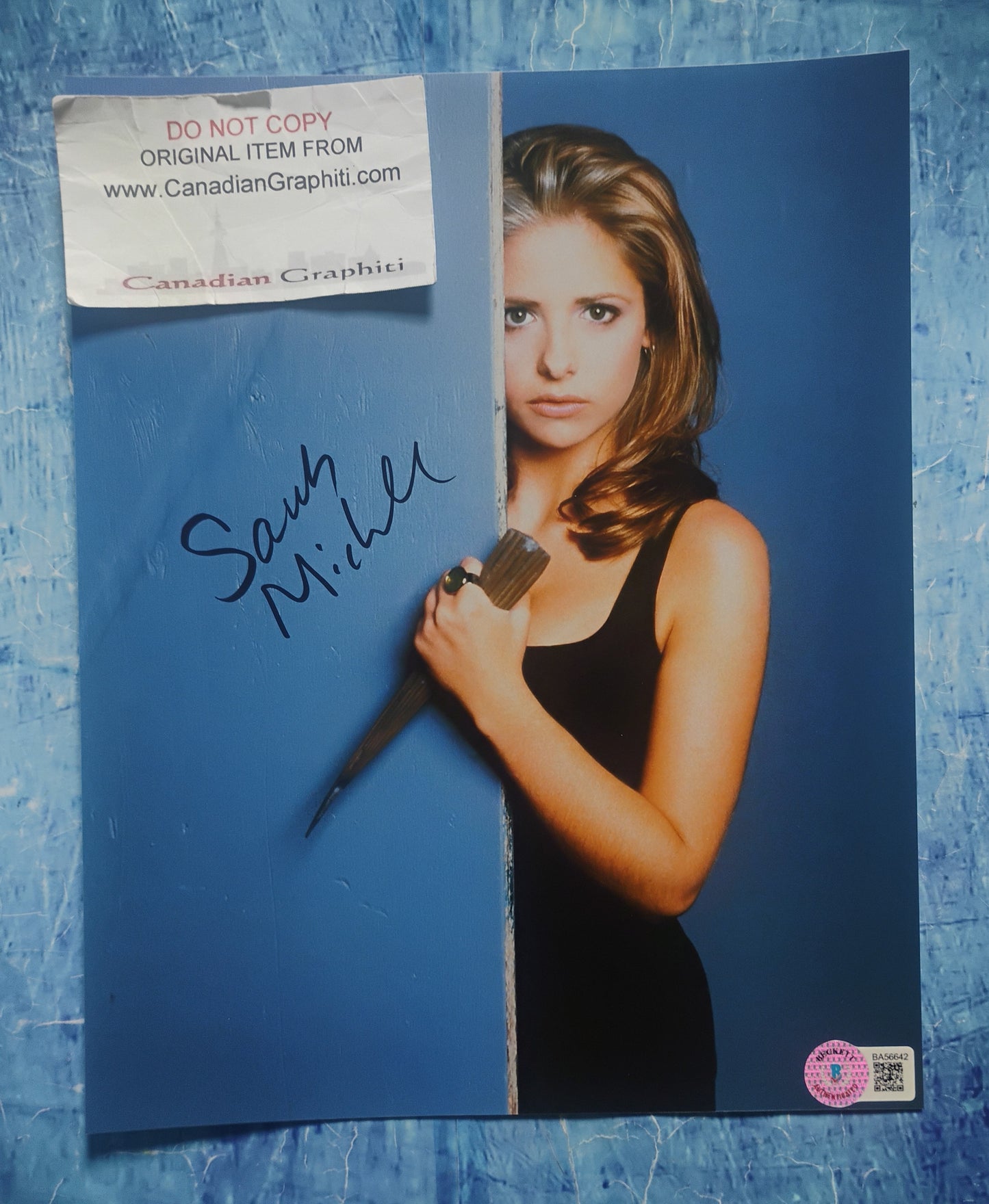 Sarah Michelle Gellar Hand Signed Autograph 8x10 Photo BAS COA Buffy The Vampire Slayer