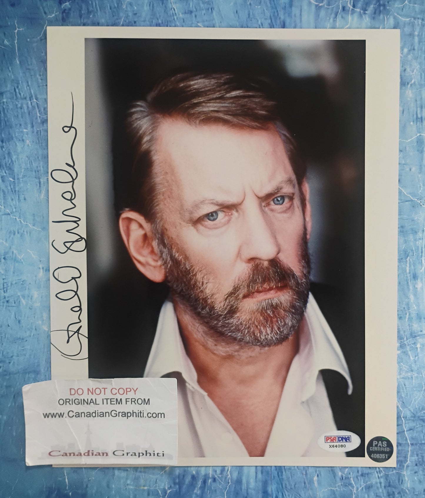 Donald Sutherland Hand Signed Autograph 8x10 Photo PSA COA