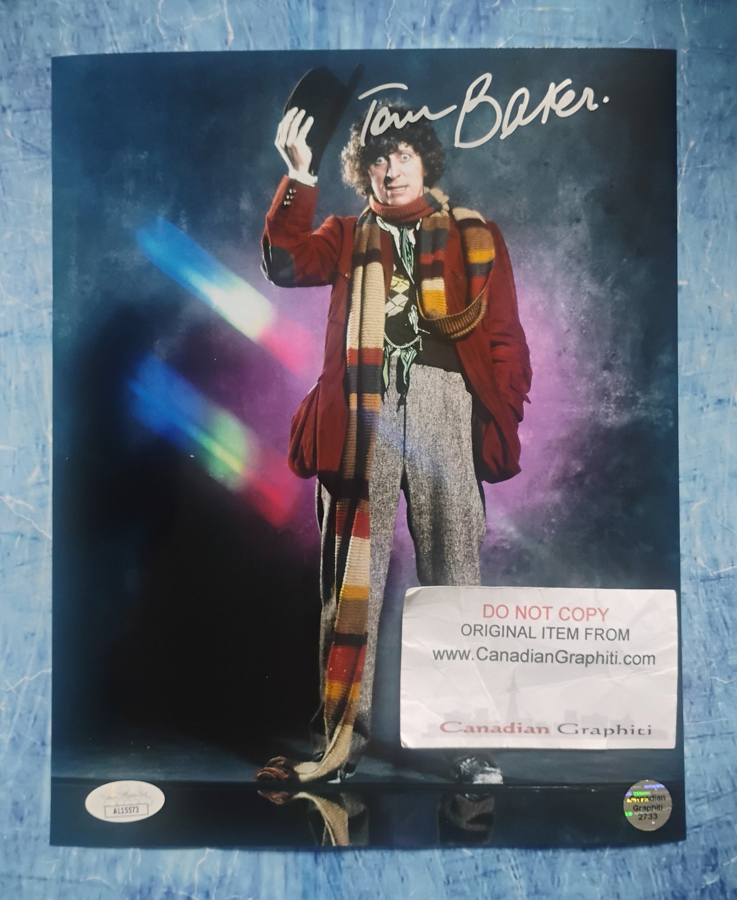 Tom Baker Hand Signed Autograph 8x10 Photo JSA COA Doctor Who