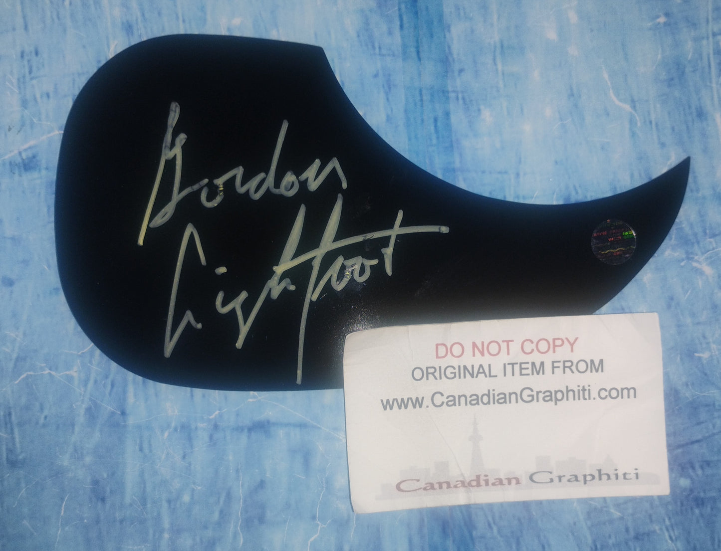 Gordon Lightfoot Hand Signed Autograph Guitar Pick Guard COA