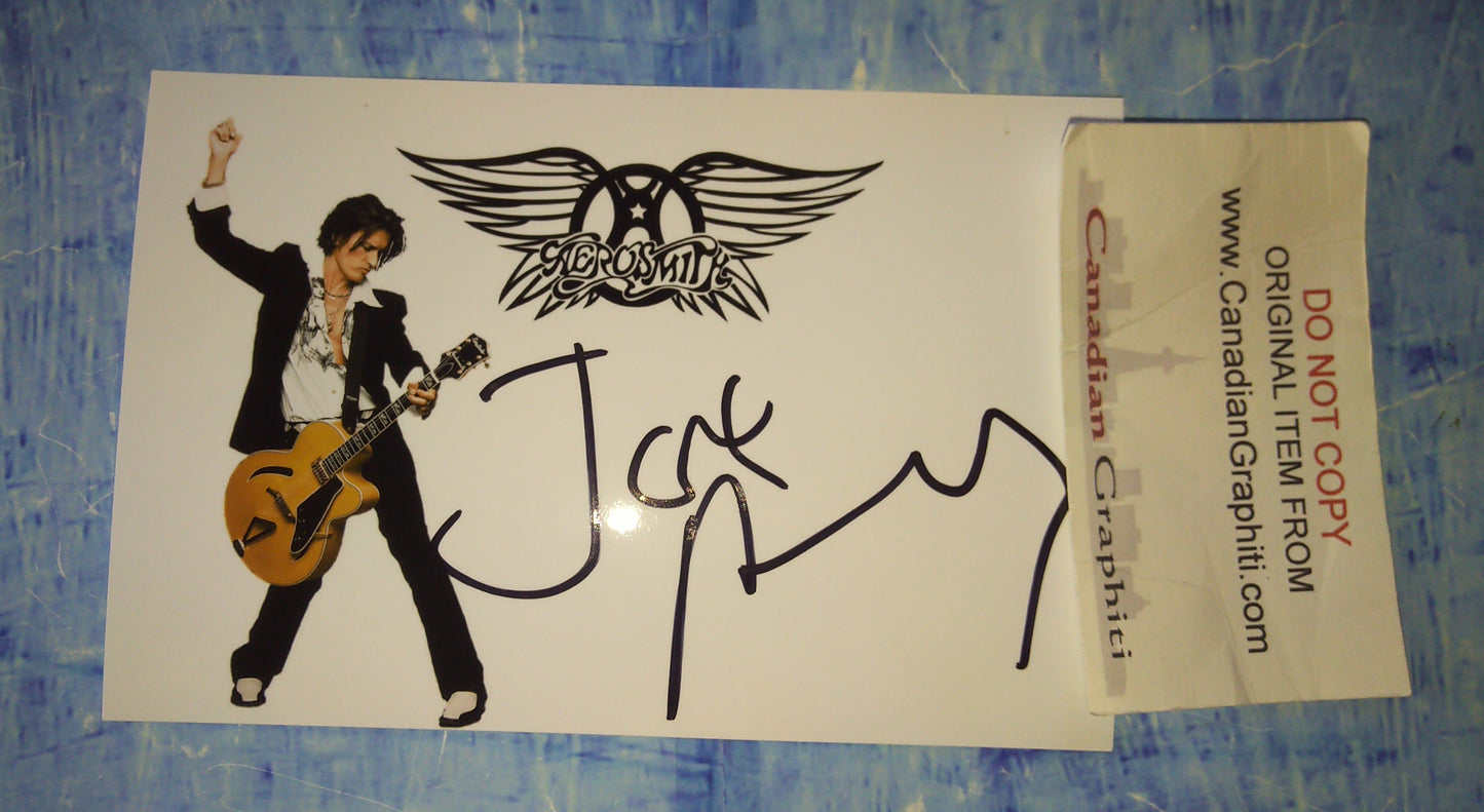 Joe Perry Hand Signed Autograph Photo COA Aerosmith