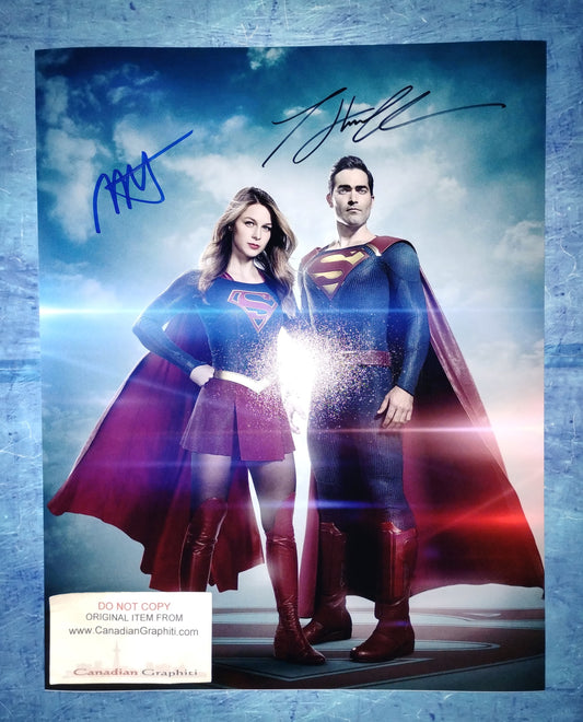 Tyler Hoechlin & Melissa Benoist Hand Signed Autograph 11x14 Photo COA