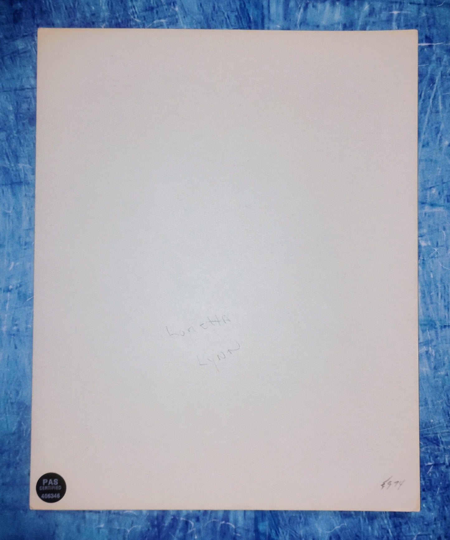 Loretta Lynn Hand Signed Autograph 8x10 Photo JSA COA