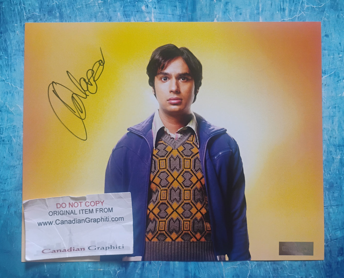 Kunal Nayyar Hand Signed Autograph 8x10 Photo COA The Big Bang Theory