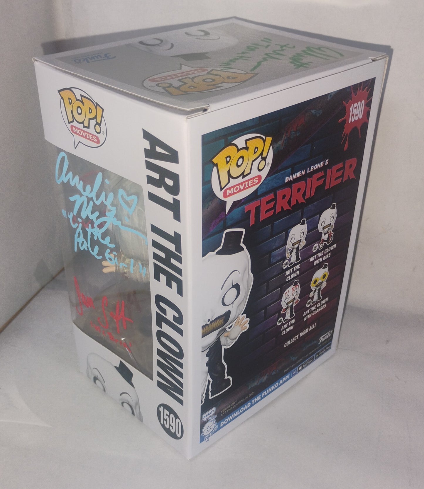 Terrifier 5x Cast Hand Signed Autograph Art The Clown Funko Pop COA David Howard Thornton