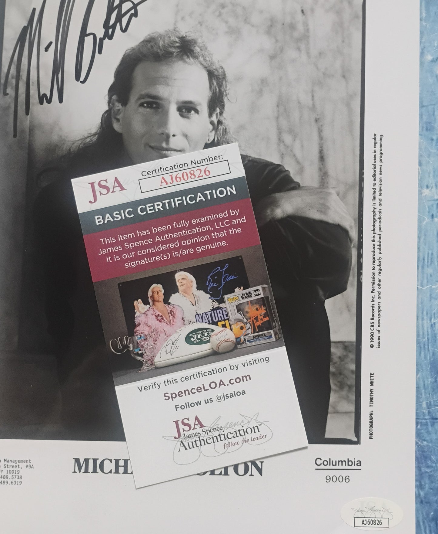 Michael Bolton Hand Signed Autograph 8x10 Photo JSA COA