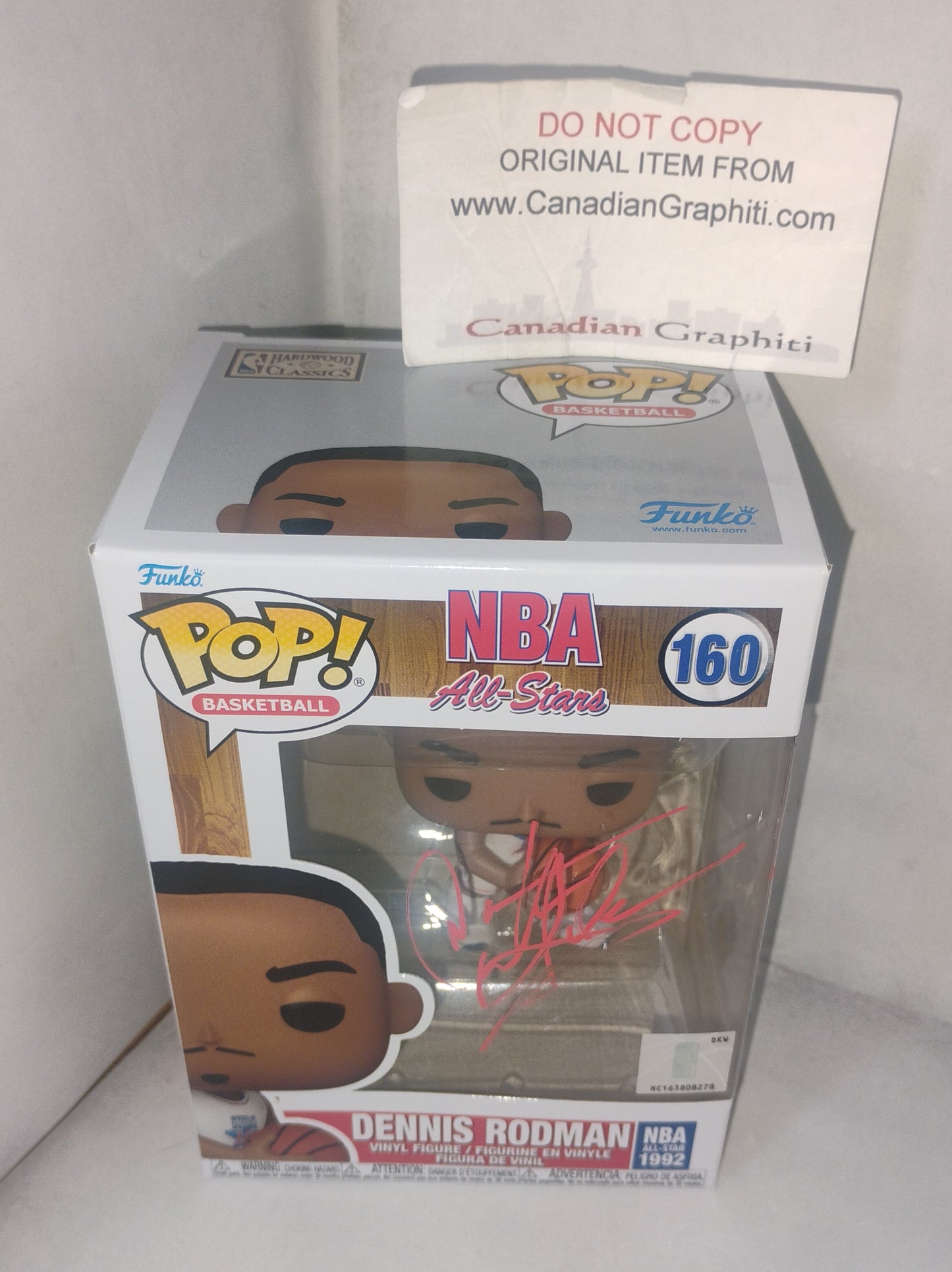 Dennis Rodman Hand Signed Autograph Funko Pop Figure COA Chicago Bulls