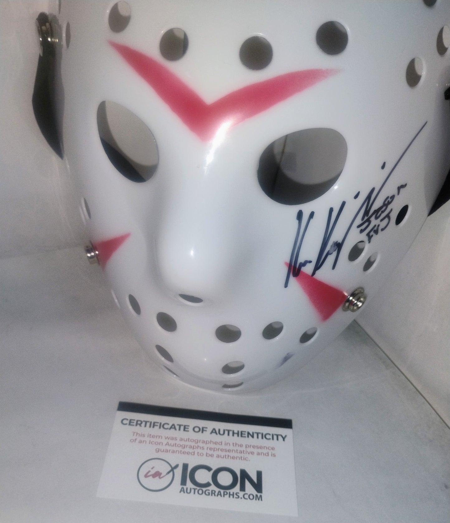Ken Kerzinger & Douglas Tait Hand Signed Autograph Jason Mask COA