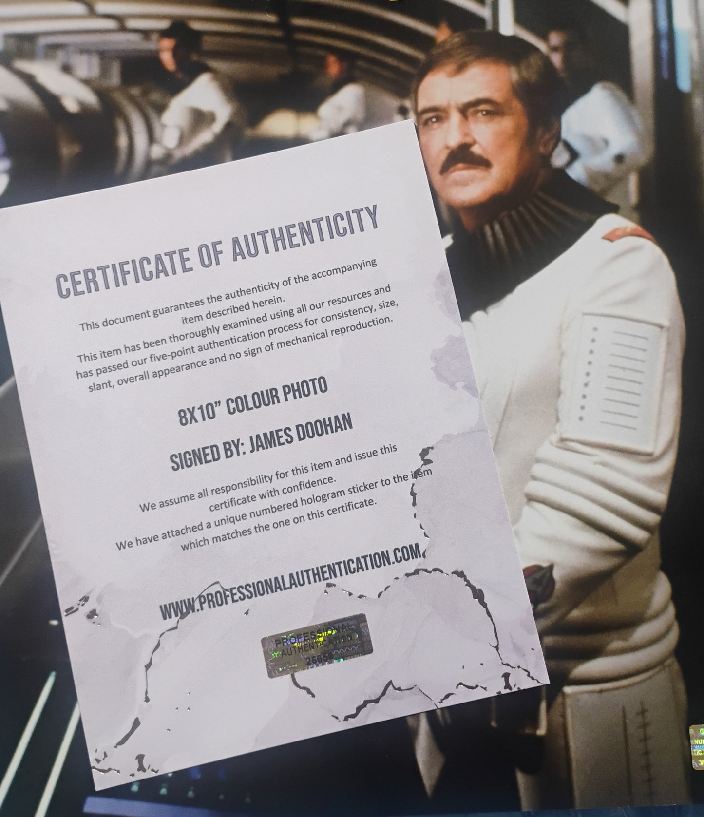 James Doohan Hand Signed Autograph 8x10 Photo COA Star Trek